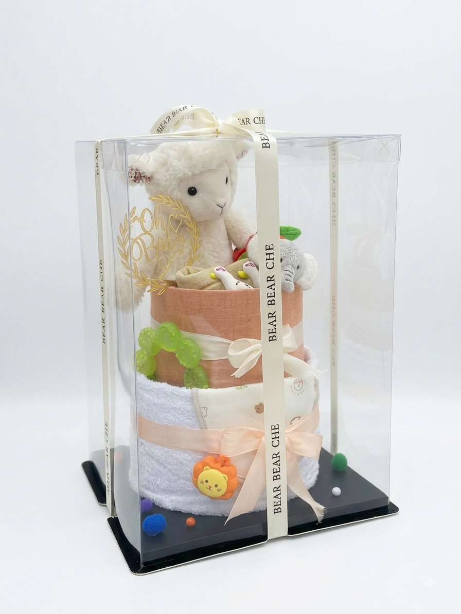 Premium Nappy Cake No.006 Bear Bear Che