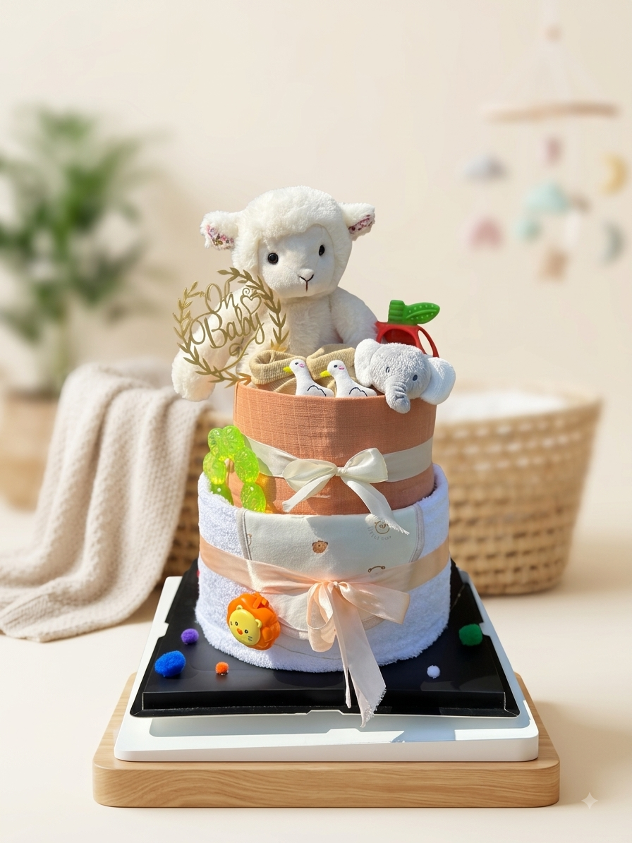 Premium Nappy Cake No.006 Bear Bear Che