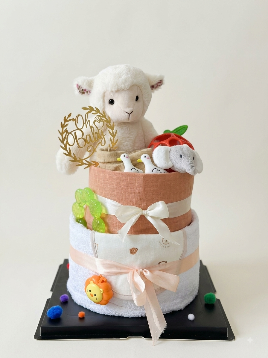 Premium Nappy Cake No.006 Bear Bear Che