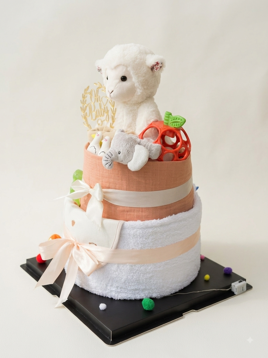 Premium Nappy Cake No.006 Bear Bear Che