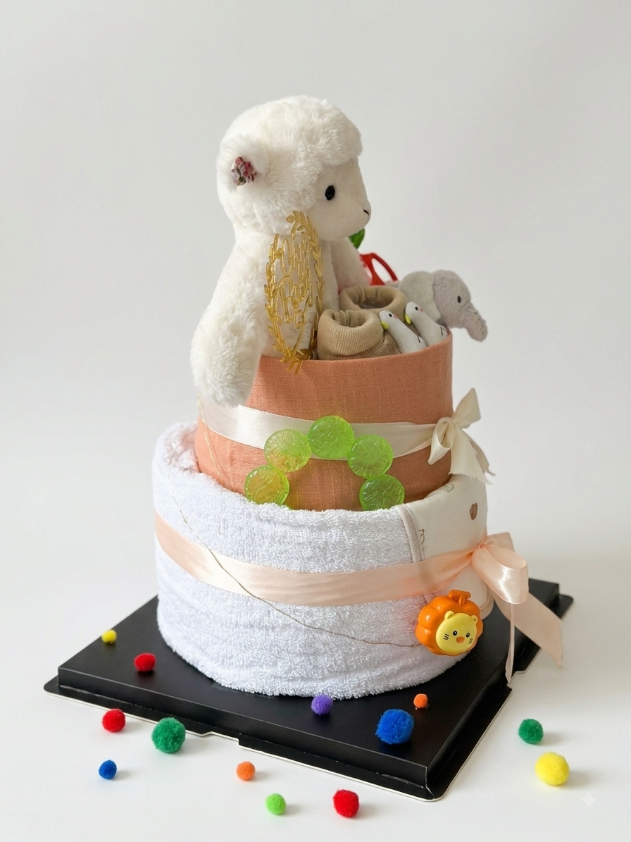 Premium Nappy Cake No.006 Bear Bear Che