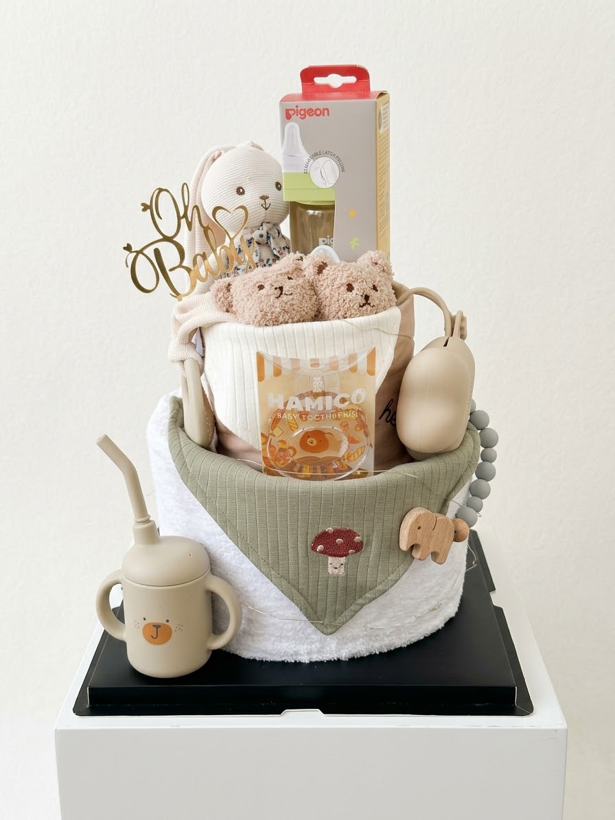 Luxury Nappy Cake No.003 Bear Bear Che