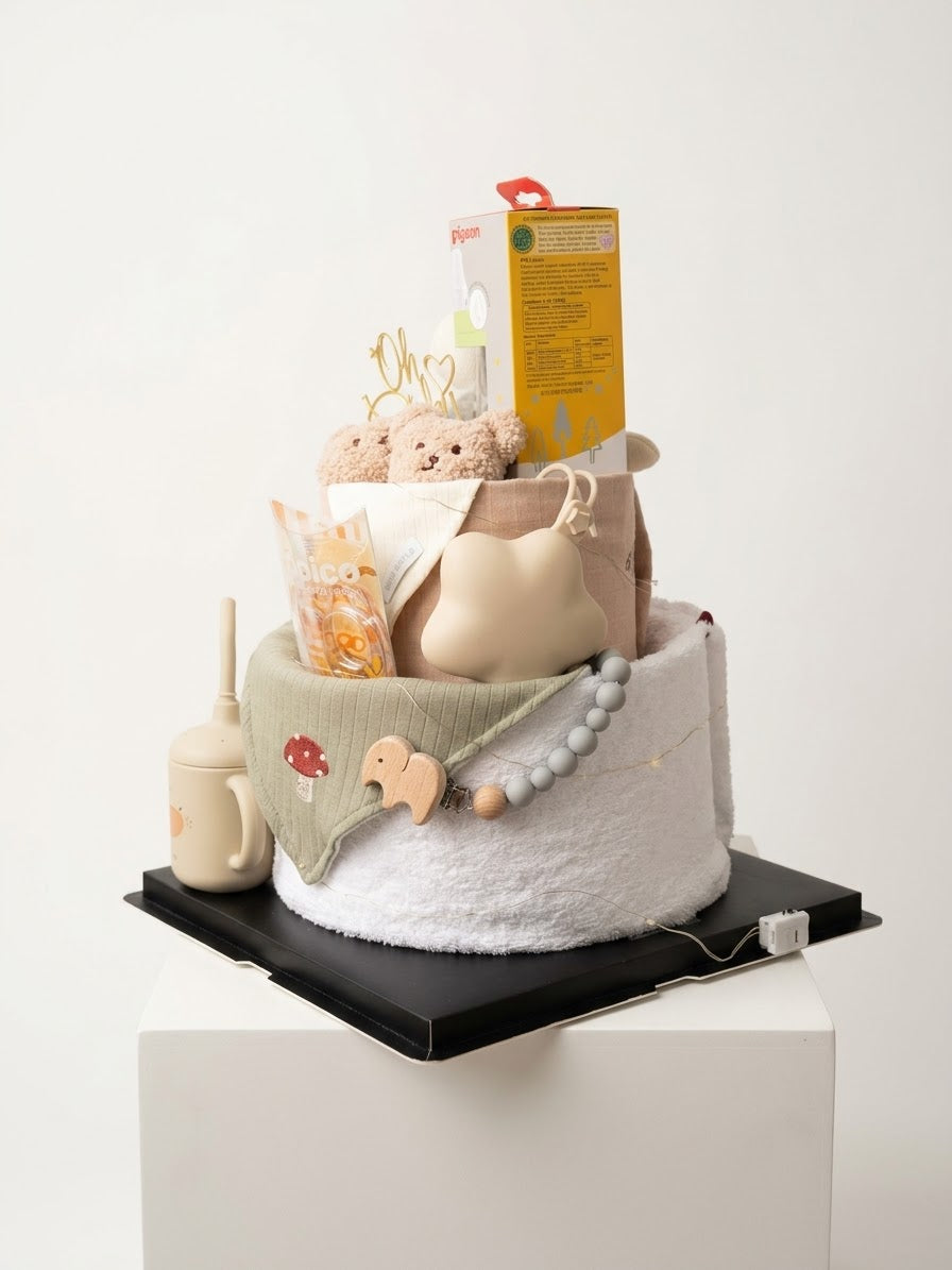 Luxury Nappy Cake No.003 Bear Bear Che