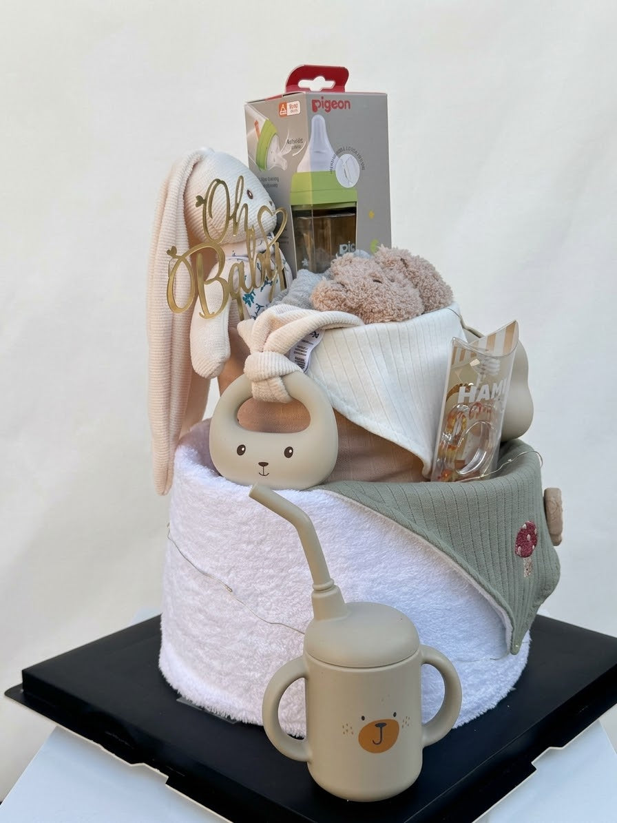 Luxury Nappy Cake No.003 Bear Bear Che