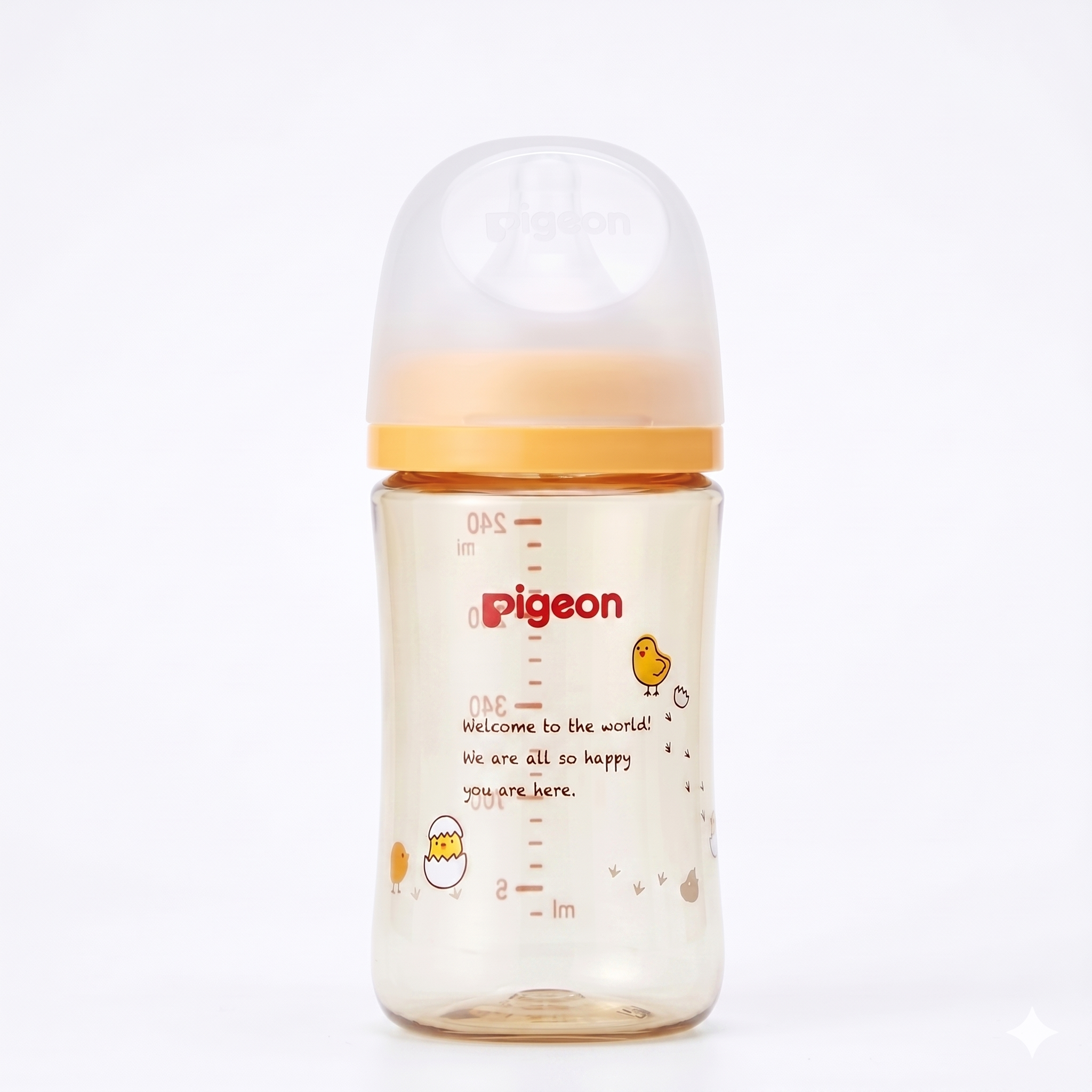 Pigeon Mother's Touch Baby Feeding Bottle | Plastic 240ml | 3 Months+
